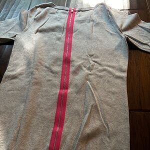 Banana Republic Gray Sweater with Pink Accent